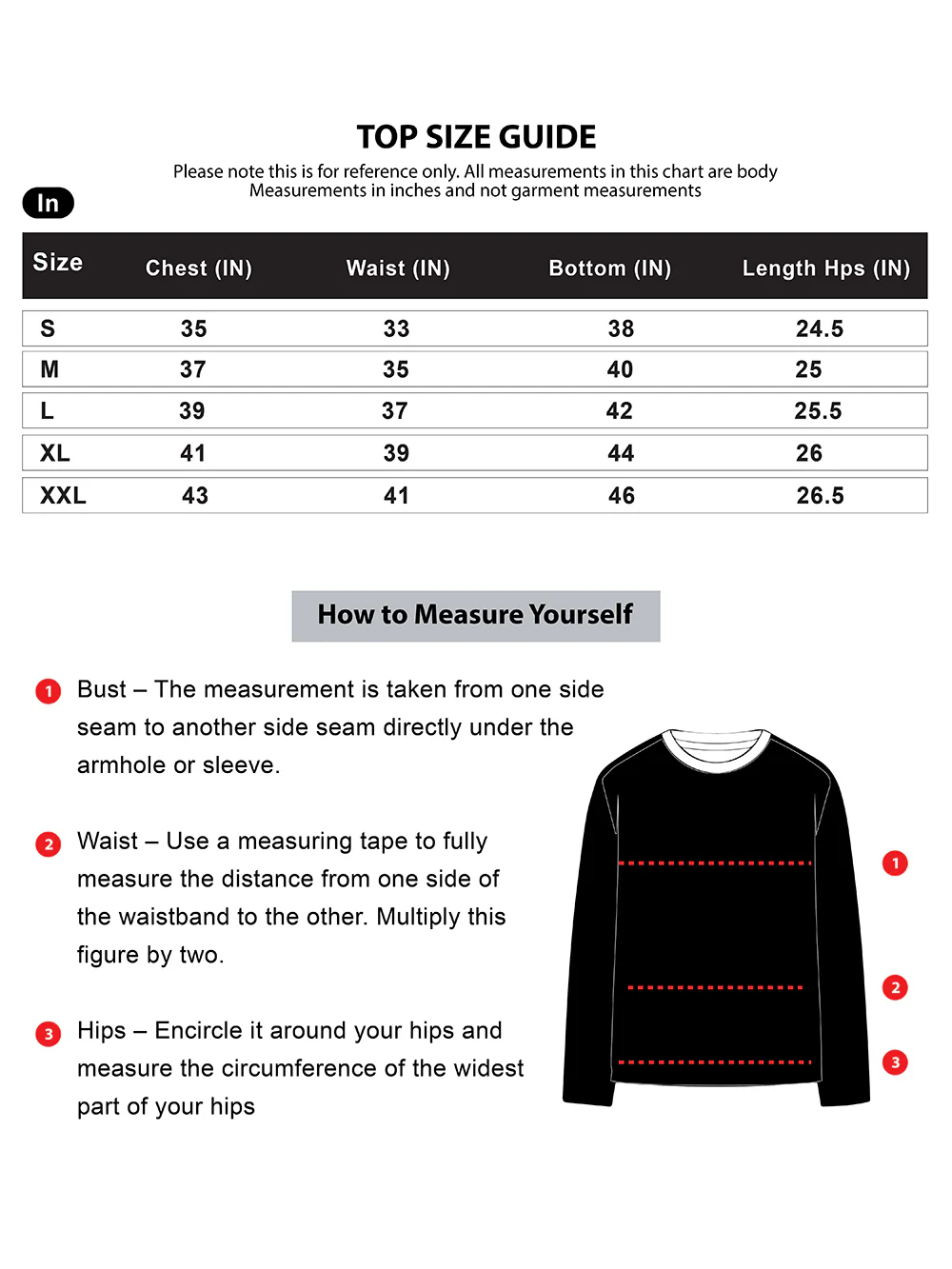 T-Shirt Size Guide
