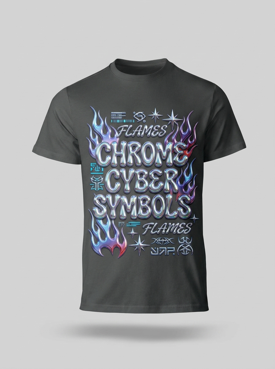 Y2K Chrome Graphics